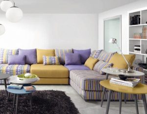 color de tela para el sofá